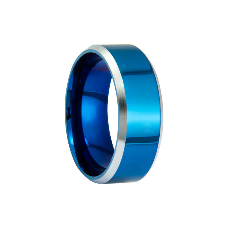 Stylish Stainless Steel Men's Ring - European and American Wholesale Jewelry Supply