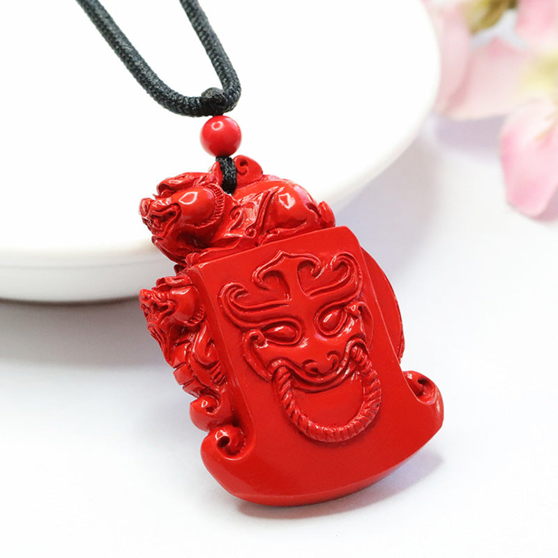 Red Cinnabar Pixiu Sand Pendant