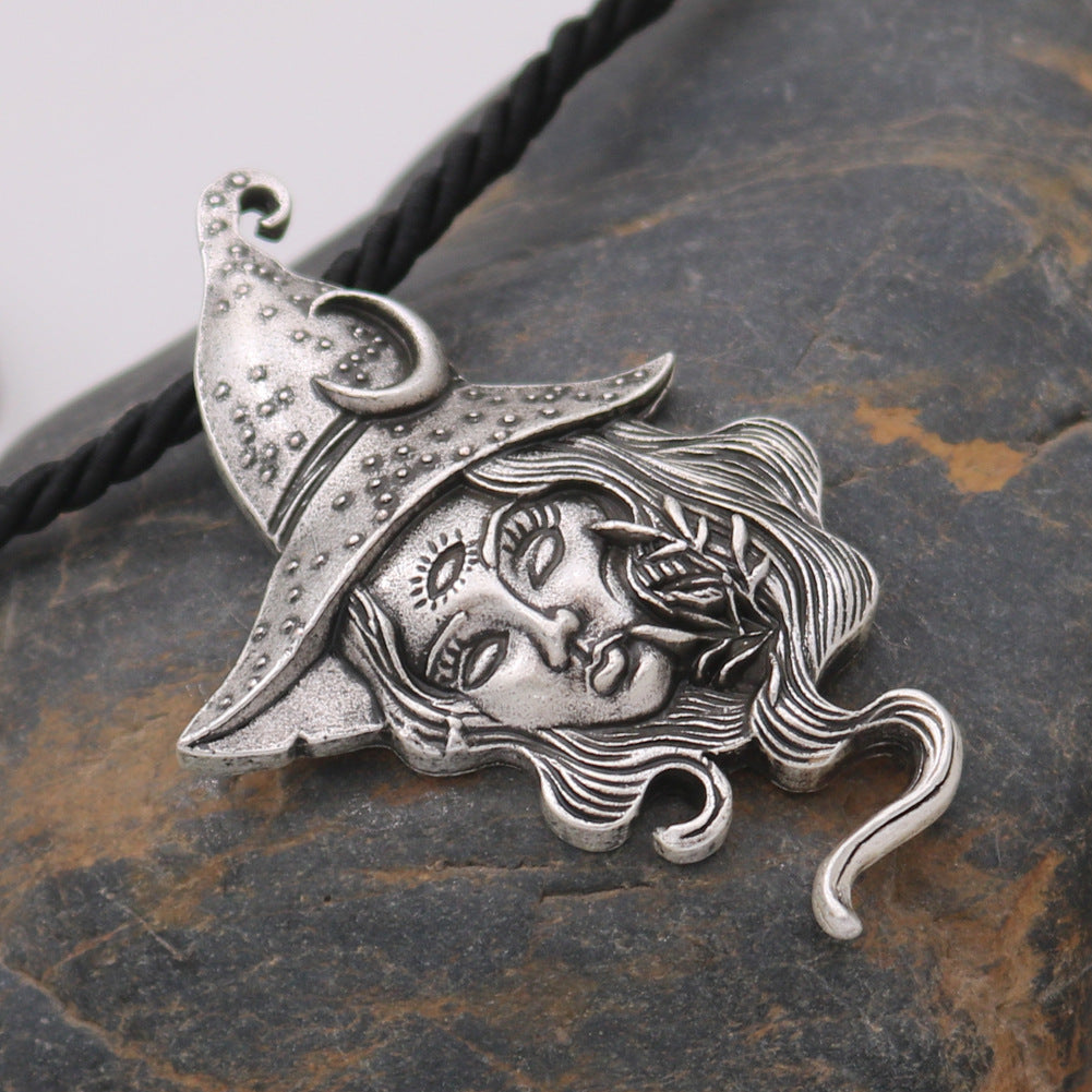 Mystical Sun and Moon Witch Necklace - Norse Legacy Collection