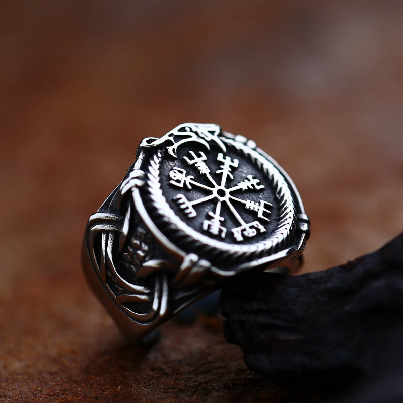 Viking-Inspired Panlong Ring for Men - Durable Stainless Steel Jewelry with Modern Elegance