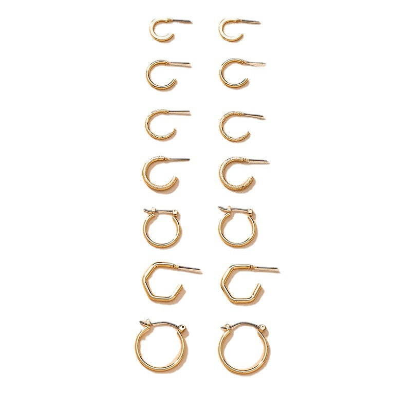 Extravagant Collection: Vienna Verve C-Shaped Earrings Set - Fashion-Forward Jewelry Factory