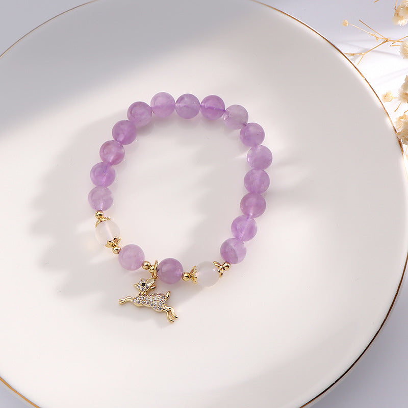 Dreamy Amethyst Sterling Silver Bracelet - Fortune's Favor Collection