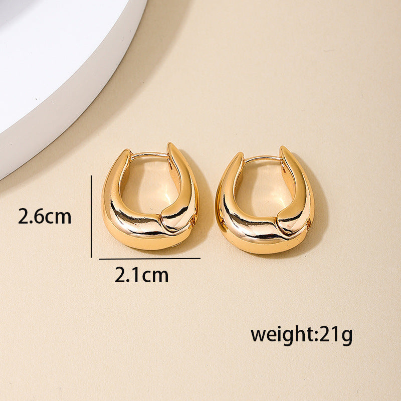 Wholesale Cold Wind Premium Ring Irregular Earrings Jewelry