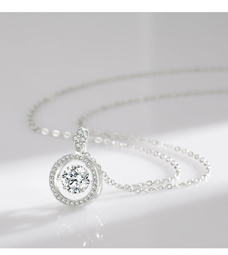 Shakeable Zircon Necklace in 925 Pure Silver