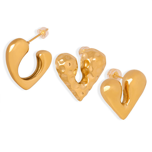 Irregular Love Earrings - Titanium Gold-plated Fashion Jewelry With a Twist