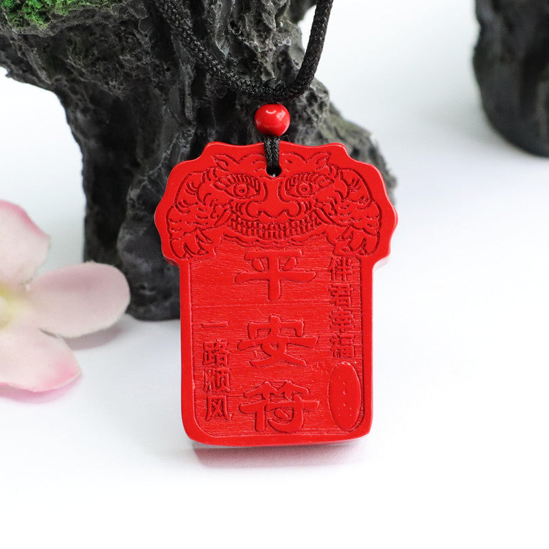 Cinnabar Pendant Red Sand Pixiu Protective Talisman Pendant Jewelry