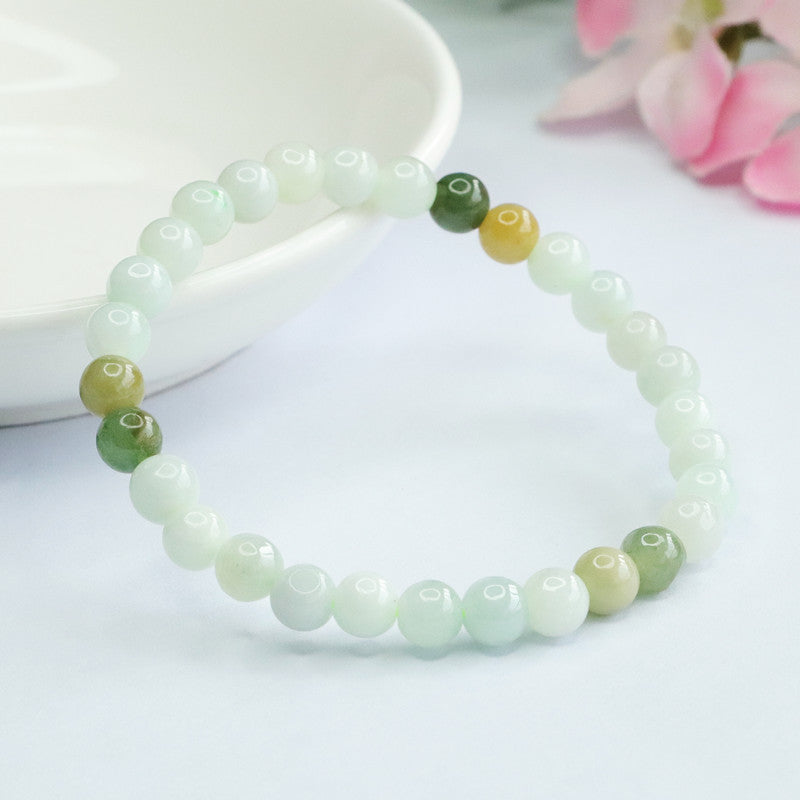 Myanmar A Goods Jade Sterling Silver Bracelet