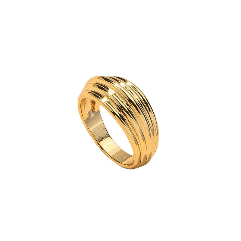 Metallic Textured Ring - Vienna Verve Collection