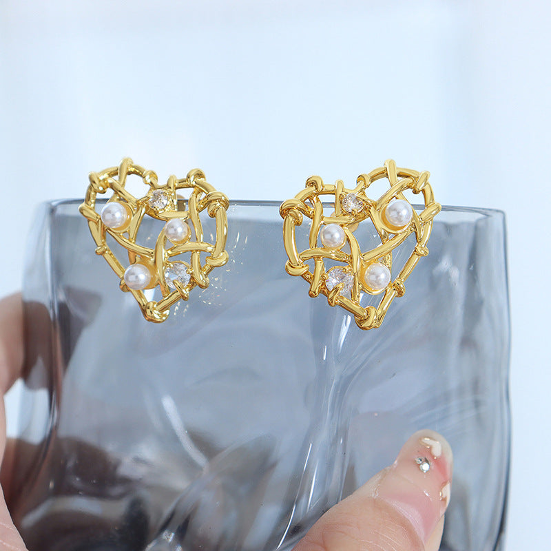 Heartfelt Fusion Earrings - Brass Genie Collection