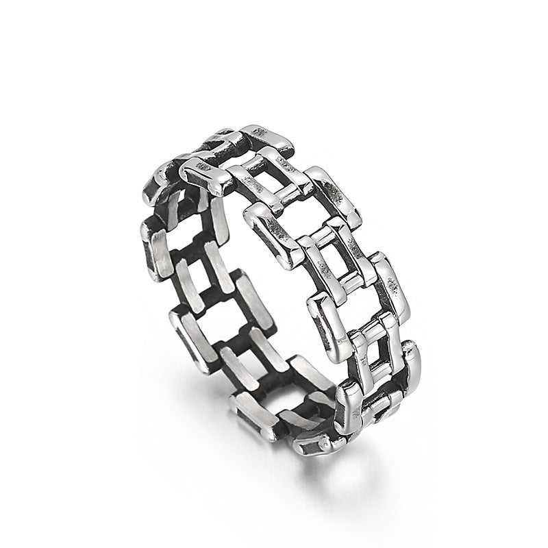 Men's Stylish Titanium Steel Rings - Popular European and American Fashion Jewelry