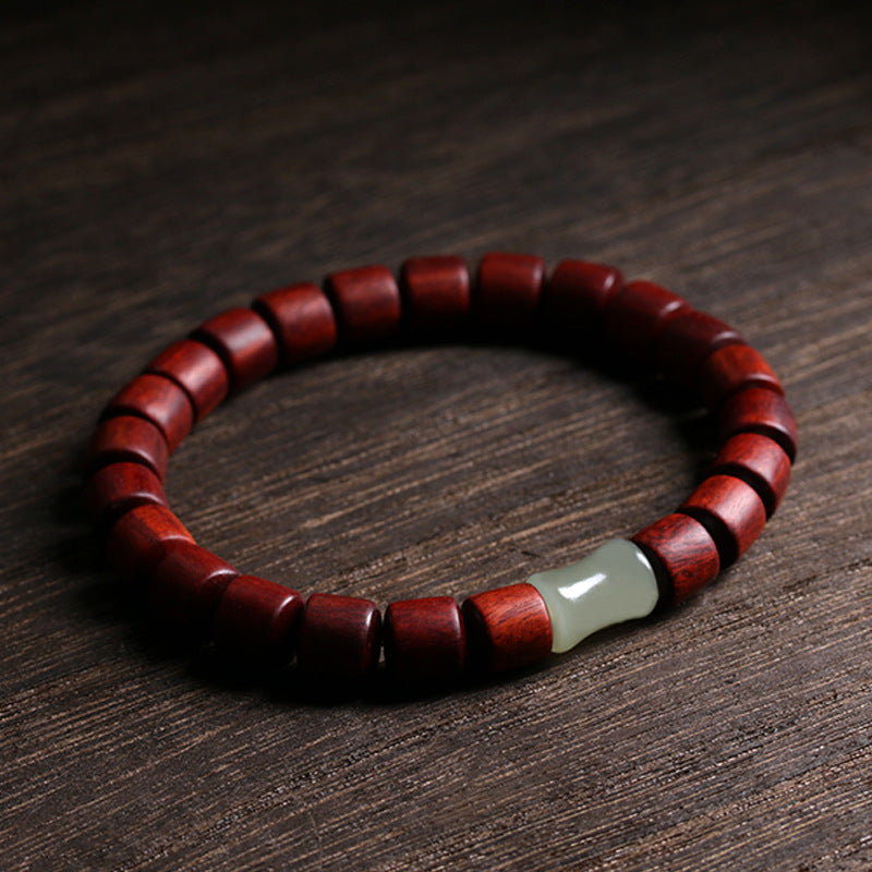 Rising popularity of Natural Lobular Rosewood Bracelets and Hetian Jade Bamboo Bracelet for Boys and Girls