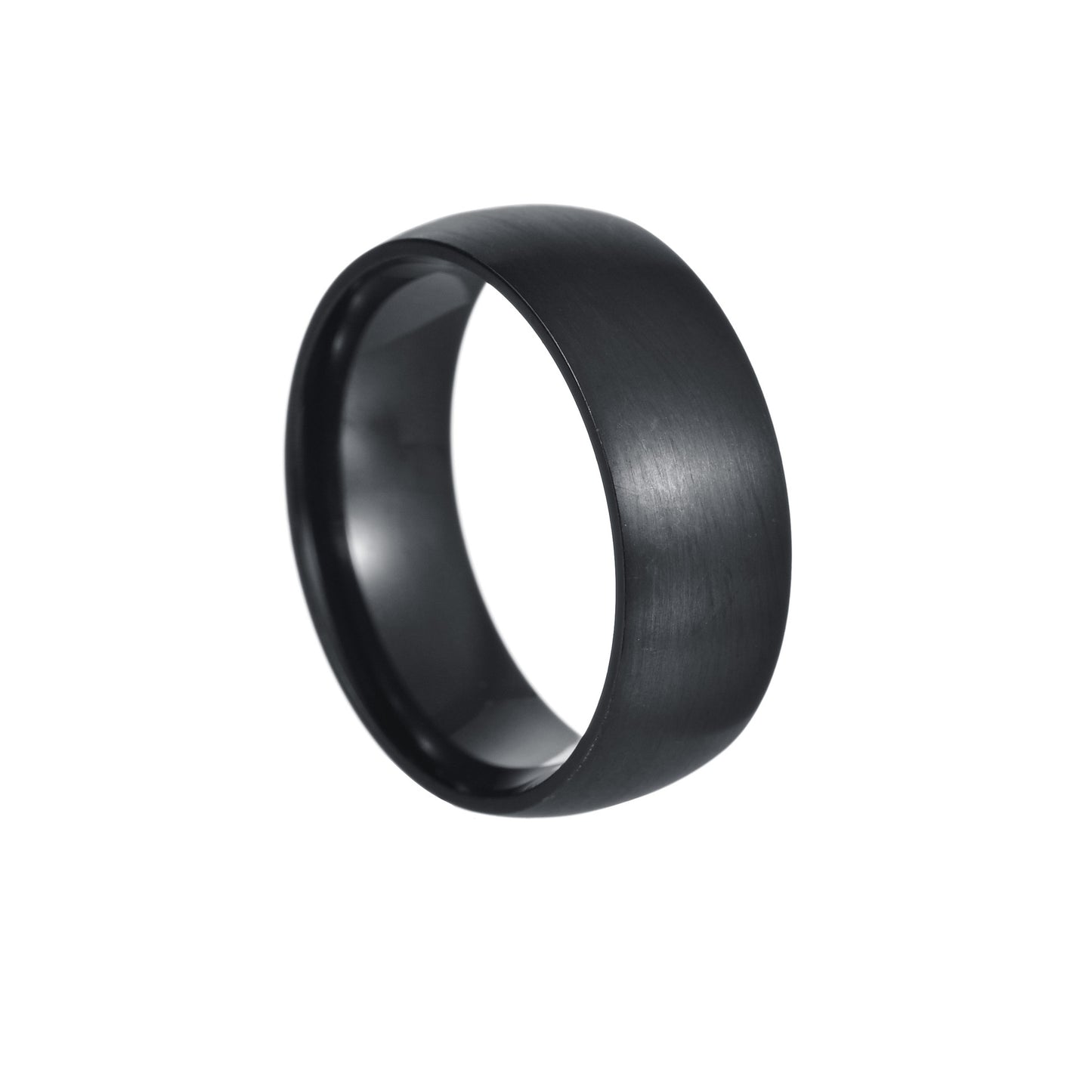 Minimalist Trendy Stainless Steel Men's Ring with Circular Arc Design