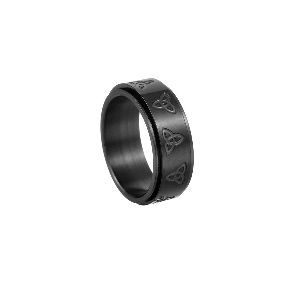 Cross-Border Titanium Steel Rotating Ring for Men - Planderful Everyday Genie Collection