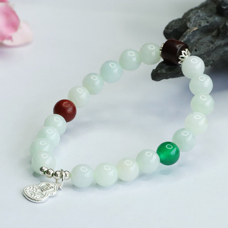 Fortune's Favor Sterling Silver Jade Bracelet