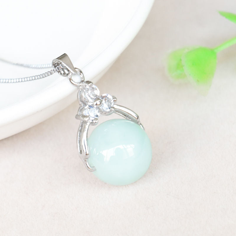 Fortune's Favor Sterling Silver Jade Pendant Necklace