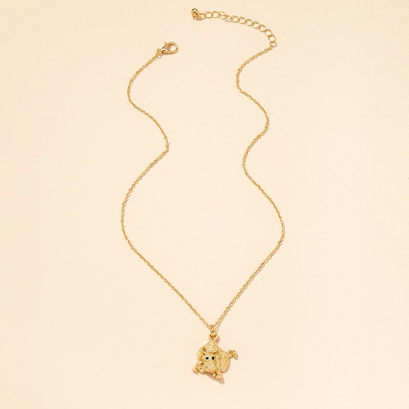 Retro Cow Pendant Necklace - Vienna Verve Collection