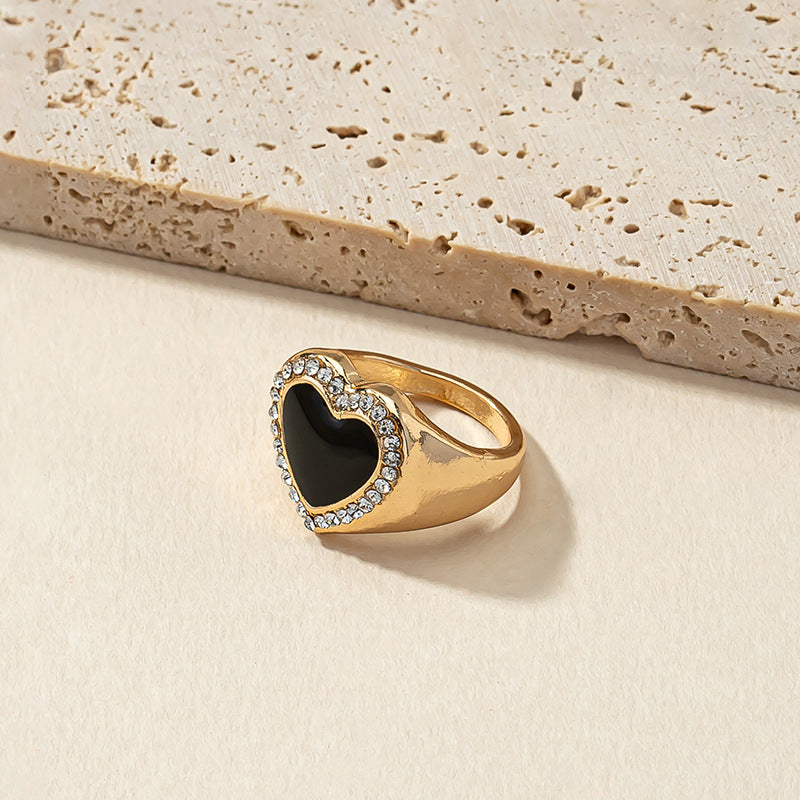 Vienna Verve Collection: Elegant High Color Protection Oil Dropping Love Ring