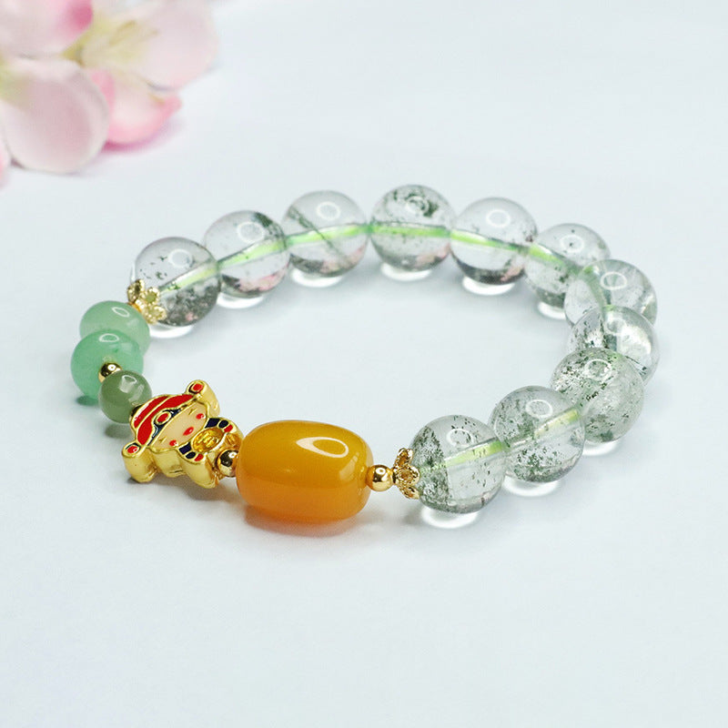 Prosperity Infused Yellow Chalcedony Crystal Bracelet with Wealth Attraction