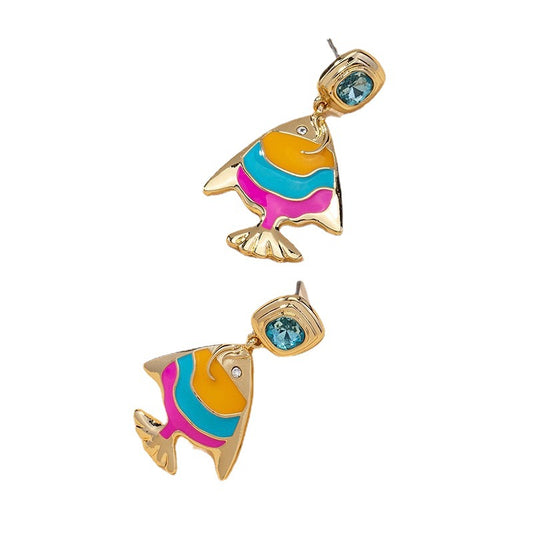 Dripping Oil Fish Earrings - Vienna Verve Collection