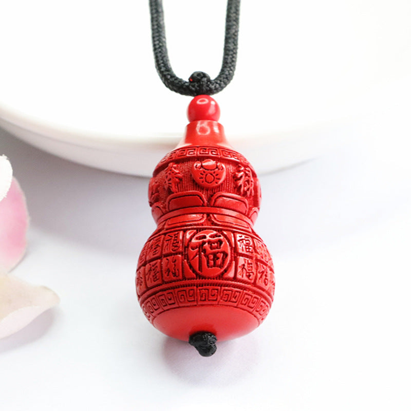 Vermilion Sand Pendant, Red Sand Blessing Gourd Pendant