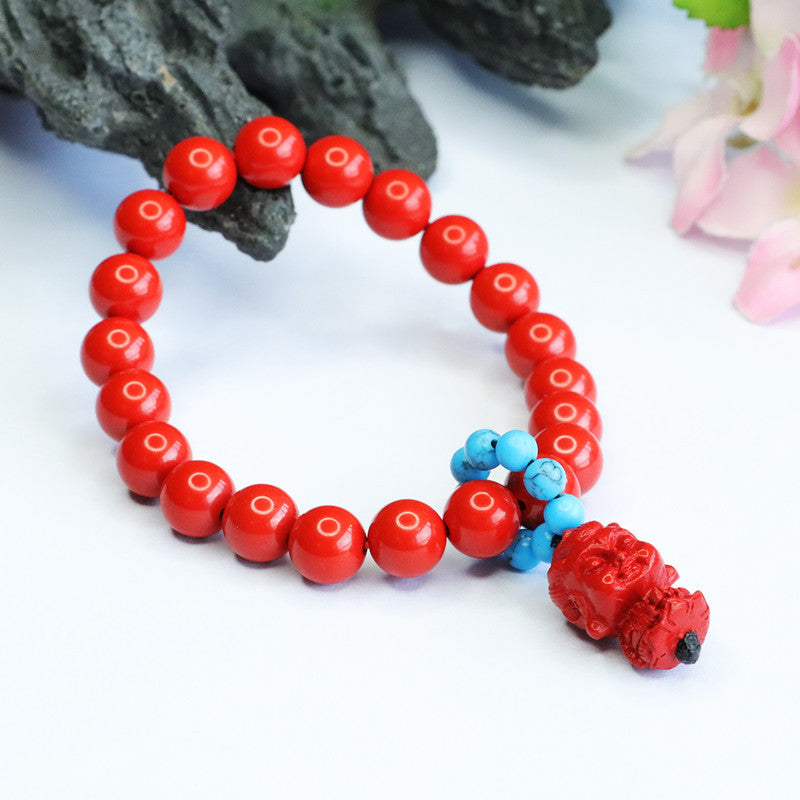 Red Sand Baby Buddha Cinnabar Bracelet