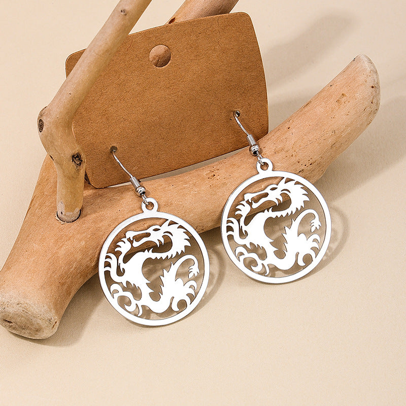 Zodiac-Inspired Retro Earrings Collection with Chinese Zodiac Pendant