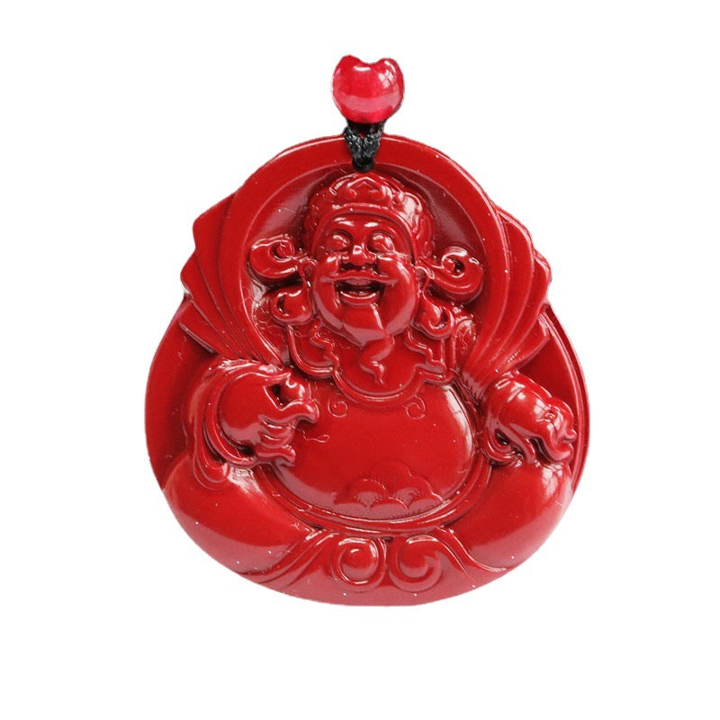 Cinnabar Pendant Purple Gold Sand God of Wealth Pendant Jewelry