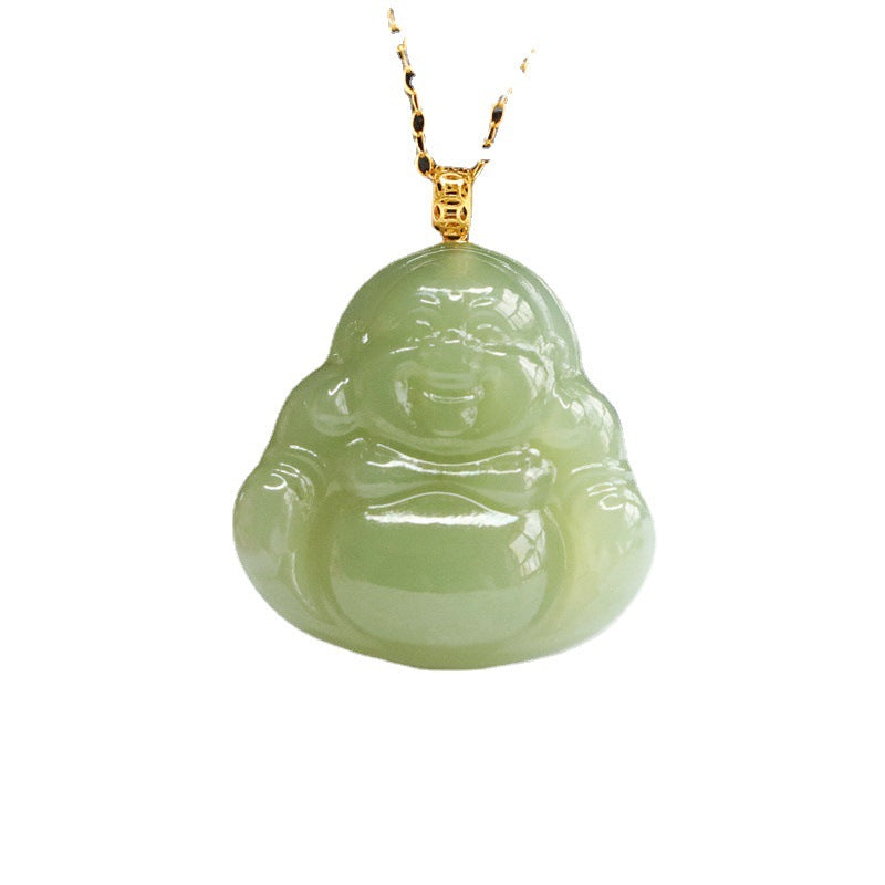 Buddha Blessings Natural Hotan Jade Necklace