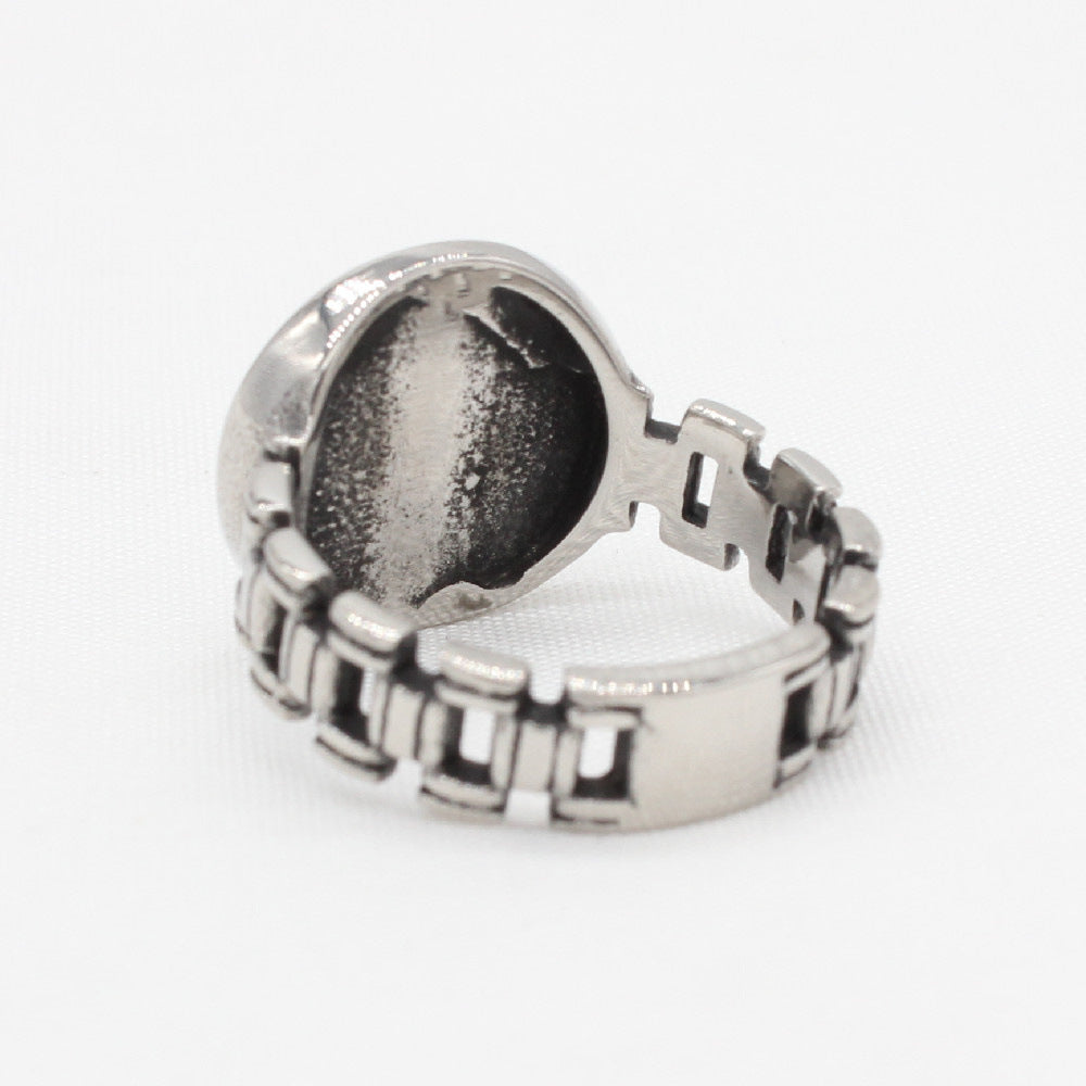 Retro Five-pointed Star Titanium Ring for Men