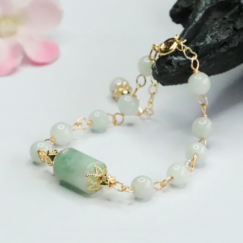 Fortune's Favor Sterling Silver Jade Bracelet