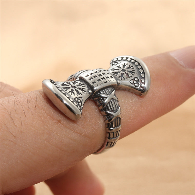 Viking Musical Instrument Ring - Personalized Titanium Steel Accessory for Men