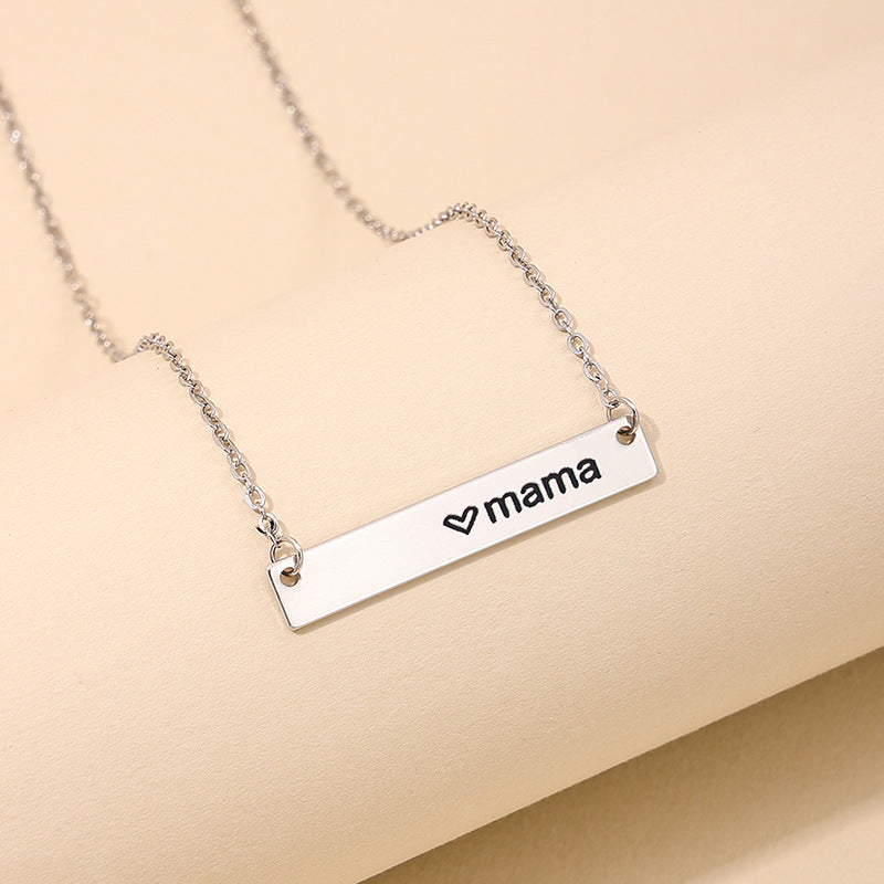 Chic Metal Alphabet Initial Necklace for Stylish Moms