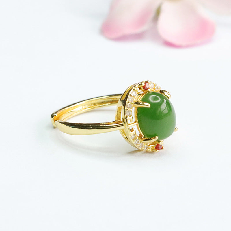 Fortune's Favor Sterling Silver Jade Ring