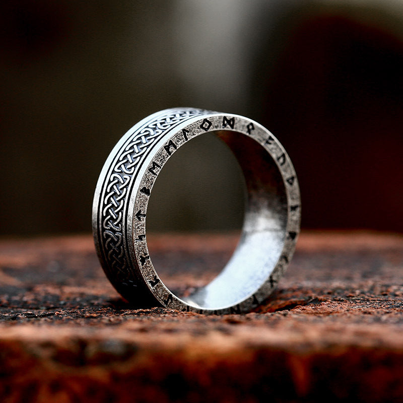 Men's Viking Celtic Knot Ring in Stylish Titanium Steel - Wholesale Available