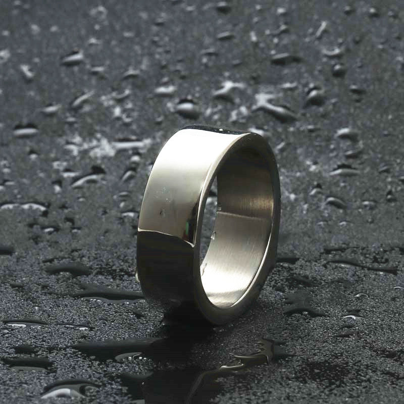 Titanium Steel Retro Dripping Ring for Men - Trendy Punk Style Direct from Manufacturer