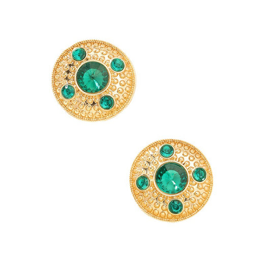 Vintage Inspired Custom Alloy Textured Earrings Set - Vienna Verve Collection