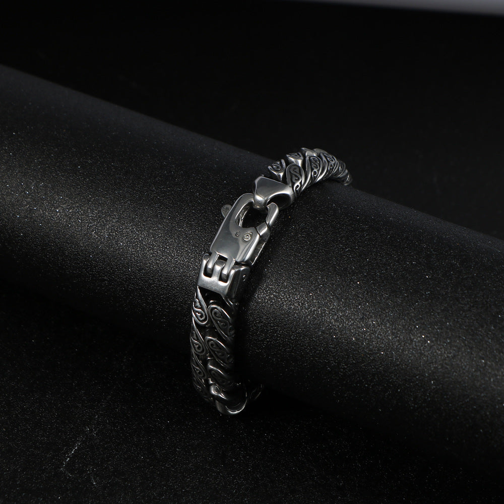 Punk Snake Design Titanium Steel Bracelet - Stylish Men's Fashion Statement