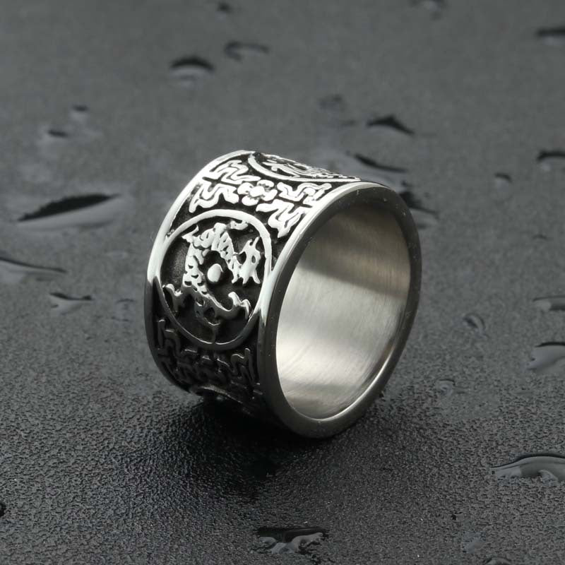 Titanium Steel Beast Ring for Men - Retro Punk Style Jewelry Direct from Manufacturer