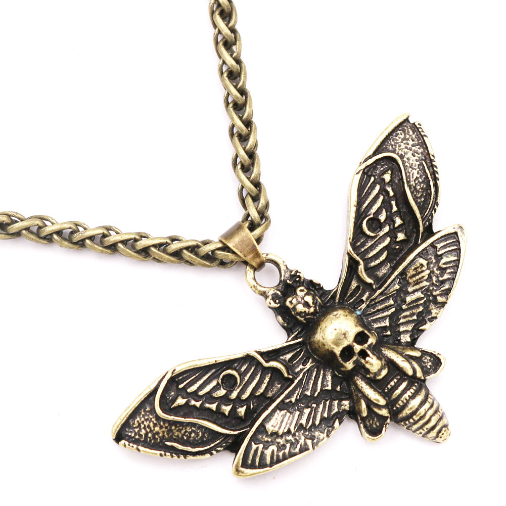 Moth Metal Necklace with Norse Legacy Design for Men - Exclusive Jewelry Piece