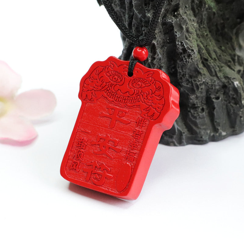 Cinnabar Pendant Red Sand Pixiu Protective Talisman Pendant Jewelry