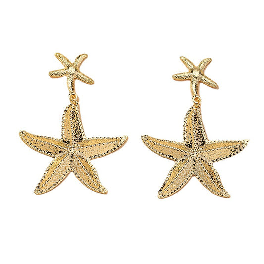 Retro Starfish Statement Earrings - Vienna Verve Collection