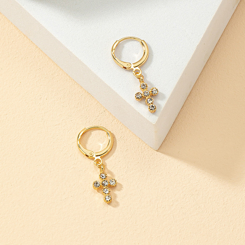 Luxurious Cross Earrings with Personalized Design and Exquisite Style