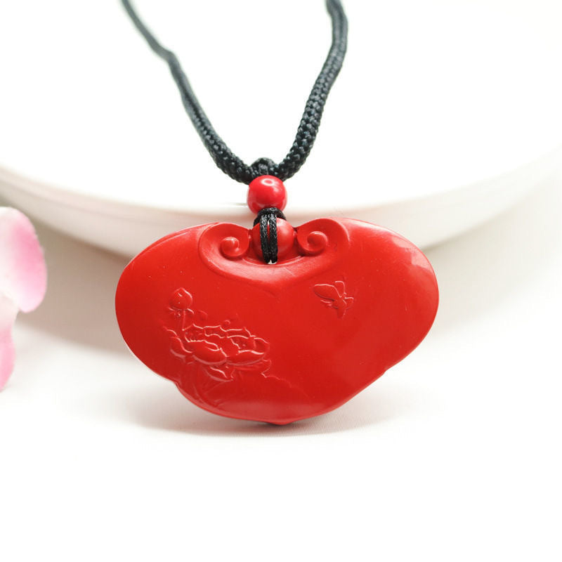 Vermilion Lotus Fortune Pendant