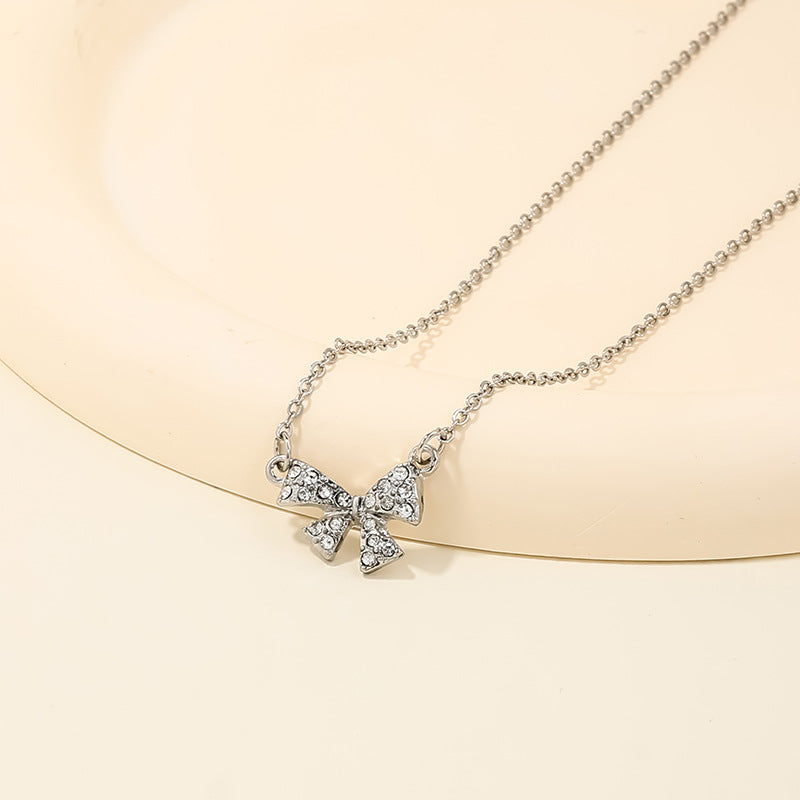 European American Sweet Luxe Metal Bow Necklace Collection - Vienna Verve