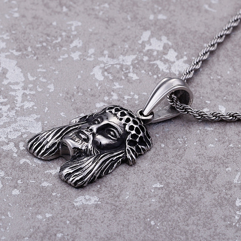 Vintage Indian-Inspired Titanium Steel Pendant for Men