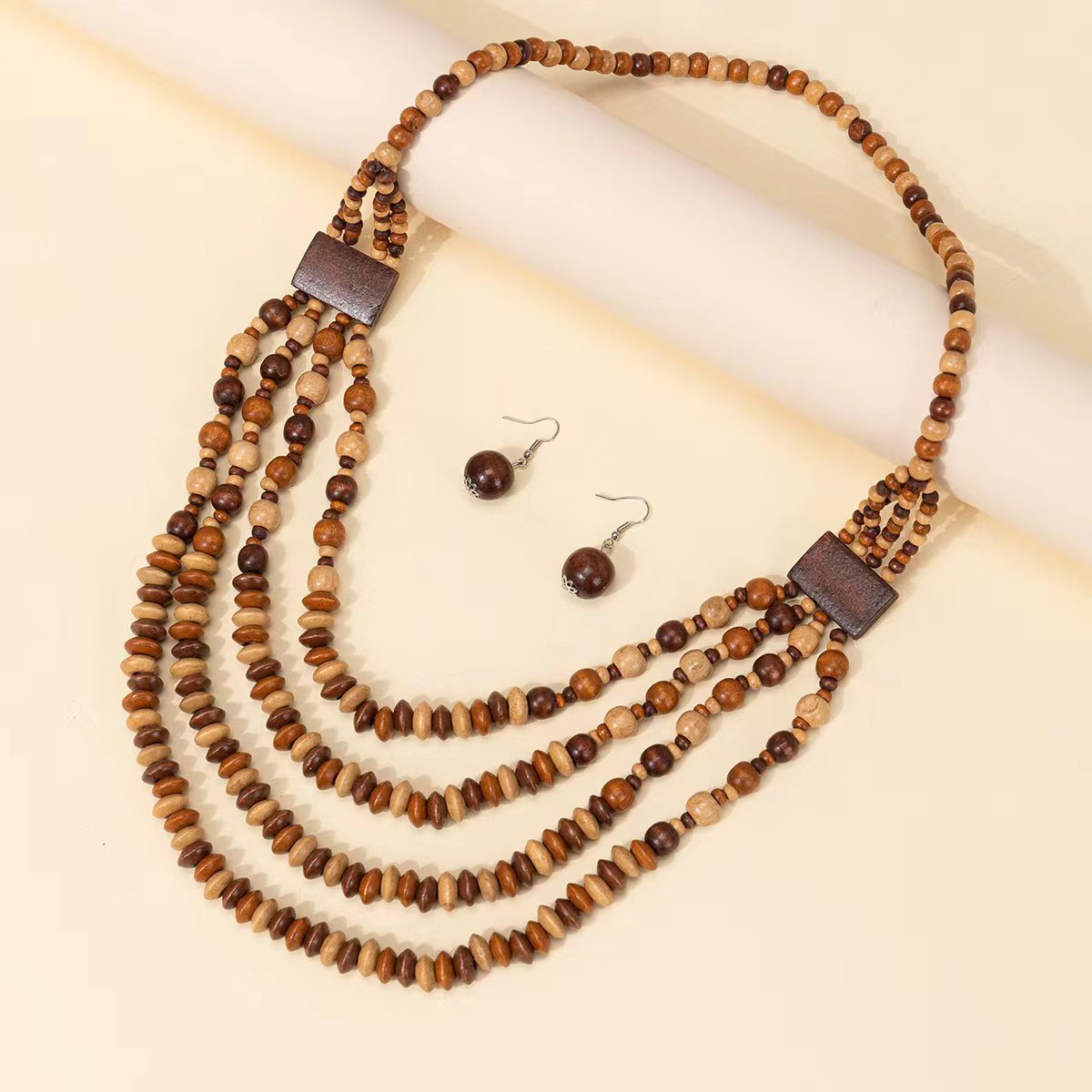 Wooden Bead Necklace Set - Savanna Rhythms Collection