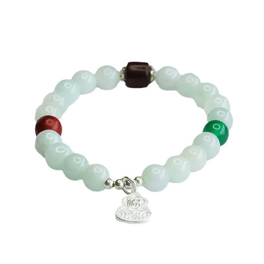 Fortune's Favor Sterling Silver Jade Bracelet