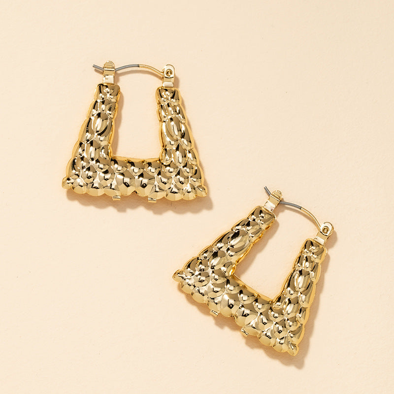 Geometric Metal Statement Earrings - Vienna Verve Collection