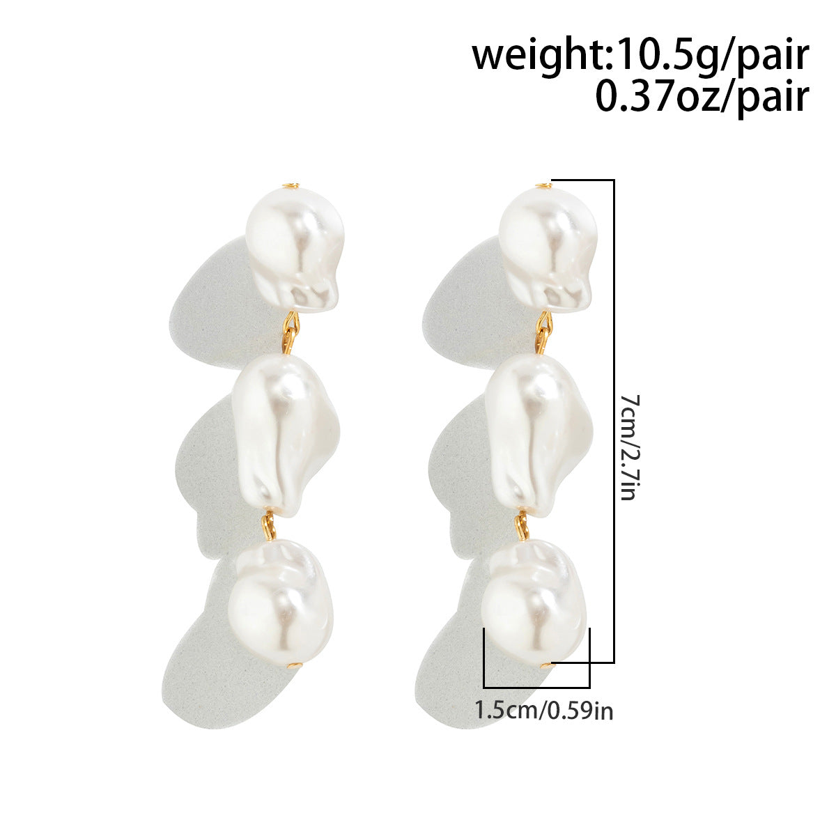 Elegant French Style Imitation Pearl Earrings crafted with Sterling Silver