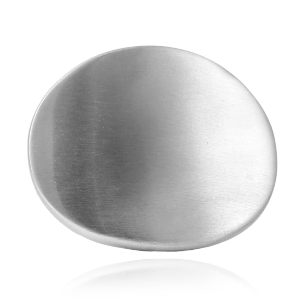 Versatile Titanium Steel Oval Fashion Rings for Men and Women in Trendy Glossy Finish